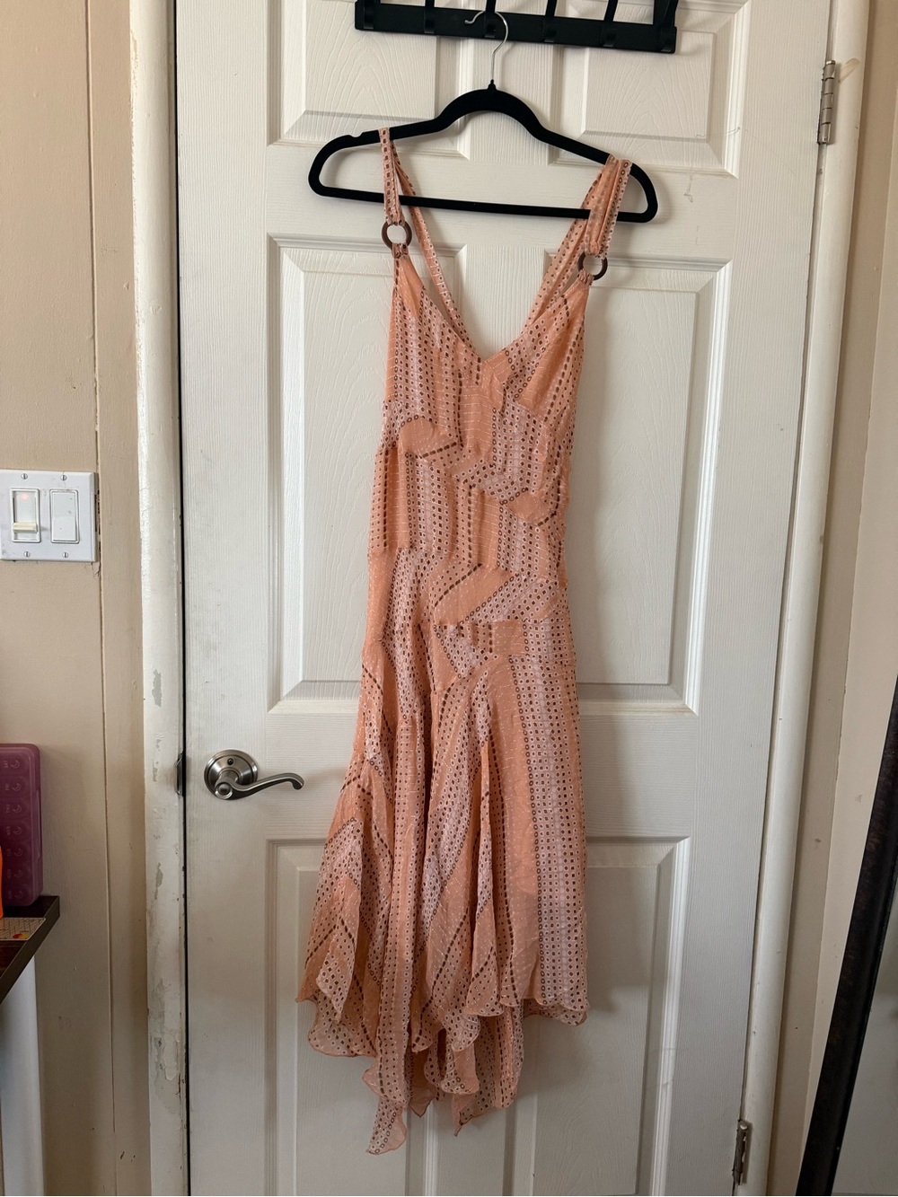 2000’s Bebe Peach V-Neck Midi Dress